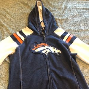 Long sleeve Denver Broncos zip up hoodie